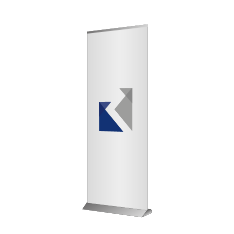 Roll-Up Deluxe | B 85 cm x H 153 - 200 cm | einseitig bedruckt